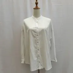 CRAFT STANDARD BOUTIQUEノーカラーシャツ（L）白　無地