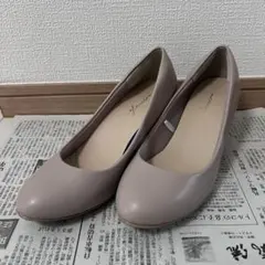 【即購入可】Honeys 美ージーアーモンドトゥパンプス　グレージュ23.5cmのサムネイル