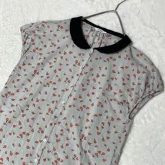 niko and… ニコアンド　小花柄　フレンチスリーブシャツ　ワンピース