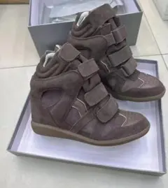 美品isabel marantベージュ スエード ハイカットスニーカー