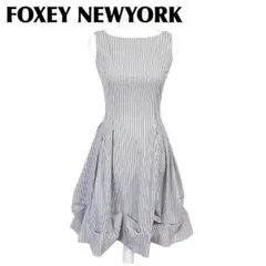 FOXEY NEW YORK ノースリーブワンピース 40 ライトグレー - メルカリ