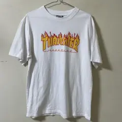 THRASHER フレイムロゴ Tシャツ ホワイト