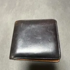 黒 レザー 二つ折り財布