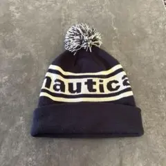 NAUTICA ニット帽 ポンポン付き ビーニー