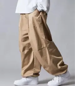 FREAK'S STORE ベージュ ワイドパンツ ルーズフィットM