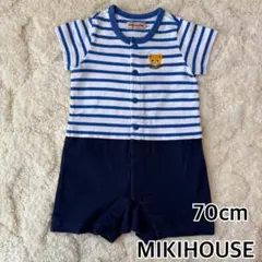 MIKIHOUSE ストライプロンパース 70cm ベビー