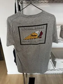 美品】インディアンモトサイクル バックプリント Tシャツ Mサイズ グレー