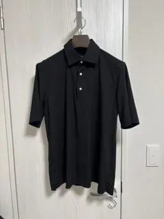未使用極美品　SUIT SQUARE　レイヨンポロシャツ 半袖　ブラック