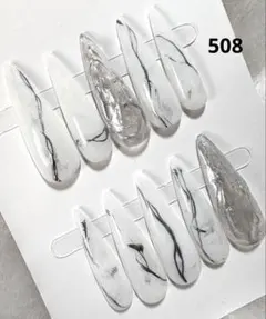 508現品ネイルチップ　ちゅるん十字架 ギャル シズニルックロングネイル推し地雷