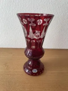 アンティーク Egermennエーゲルマン ボヘミアングラス 花瓶フラワー