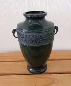 唐銅 薄端 共耳山水 花器 - メルカリ