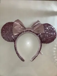 ミニーちゃんピンクのスパンコールカチューシャ