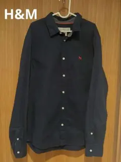 【H&M】 ネイビー 長袖シャツ US 12-13Y