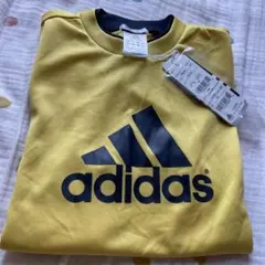 ★adidas ！アディダス！半袖Tシャツイエロー！脇ホワイトライン入り★