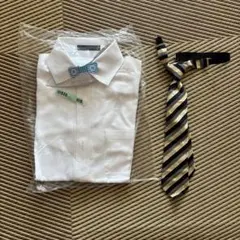 BeBe ベベ フォーマル長袖シャツ 120 ＆ネクタイセット