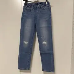 ユニクロ 130cm デニム ダメージ加工