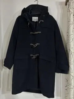 ネイビー ダッフルコート フード付き