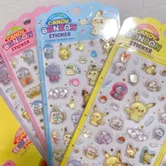 Candy Bonbon ポケモンシール ポケピース　3D立体 シール 2枚
