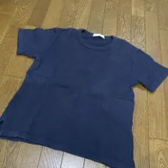 INHERIT ネイビー ニット半袖セーター M