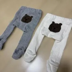 baby GAP くまタイツ　2枚セット　0〜12month
