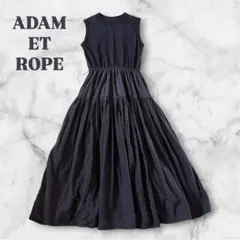 2【美品】ADAM ET ROPE サステナブル　ティアードドッキングワンピースのサムネイル