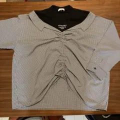 PINKlatteチェック柄 七分袖シャツ160㎝