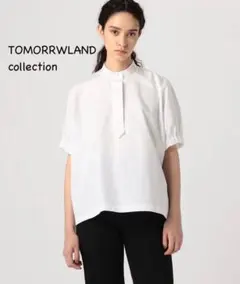 23SS トゥモローランドコレクション コットントロピカルギャザースリーブシャツ