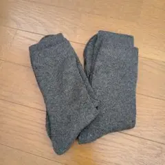 グレー コットン混紡ソックス
