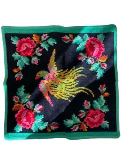 １点限りFEILER 花と鳥の刺繍ハンカチ