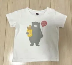 SHIPS KIDS Tシャツ くまさん ホワイト 90㎝