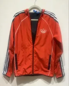 アディダス オリジナル トレフォイル フード付きフルジップ ウィンドブレーカー