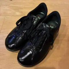 【美品】　GOLDEN FOOT 23.5EEEE ブラック　サイドジップ