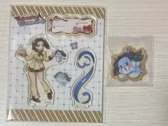 鬼滅の刃　バレンタイン&ホワイトデー　アクリルスタンド　缶バッジ　アオイ