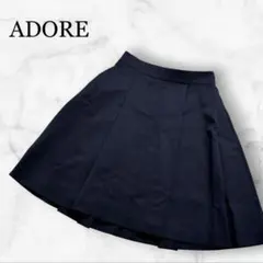 【極美品】ADORE アドーア フレアスカート ひざ丈 ブラック 38のサムネイル