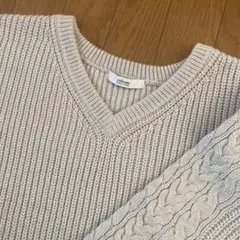 ジャーナルスタンダード　レリューム　ニット　ケーブル　Vネック