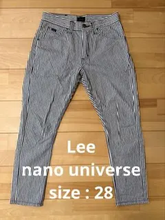 Lee × nano・universe ヒッコリーパンツ 日本製 サイズ28のサムネイル