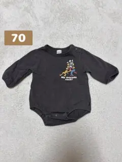 ミッキーマウス ミッキー Disney 長袖ロンパース 70
