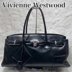 ヴィヴィアンウエストウッド ハンドバッグ 錠前 チャーム付き 黒