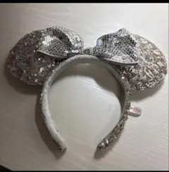 ミニーマウス耳カチューシャ シルバースパンコール