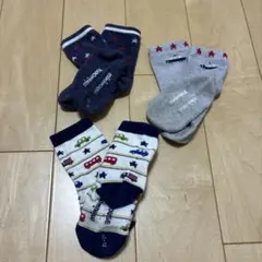 ベビー靴下 3足セット ネイビー グレー
