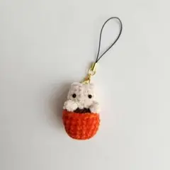 あみぐるみ スズメ ストラップ付き - メルカリ