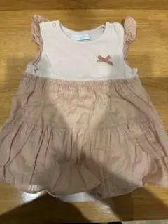 【美品】タルティーヌショコラ☆ピンク フリル ロンパース ピンク 80-90cmのサムネイル