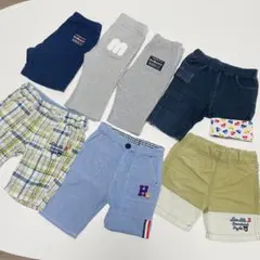 90cmミキハウス ダブルB ハーフパンツ 7枚セット まとめ売り 半ズボン