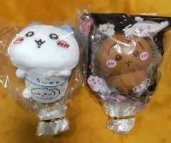 ちいかわねそべりマスコット ハチワレ、バレンタインスクイーズ うさぎのセット