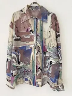 Jurgen Lehl ヨーガンレール シルク シャツ 総柄 和柄 アート - メルカリ
