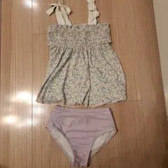 美品☆petit main 花柄水着 120