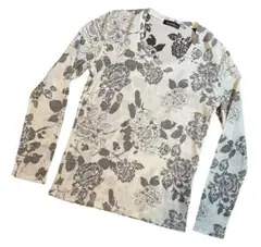 00s Y2K トルネードマート　シワ加工　花柄　カットソー　サイズL