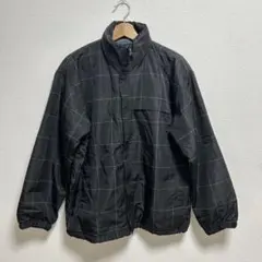HILLCROP チェック柄 ブラック ナイロンジャケット M