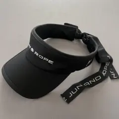 1PIU1UGUALE3 GOLFサンバイザーブラック ロゴ メンズレディース黒