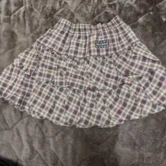 Mezzo Piano フリル付きスカート チェック135cm